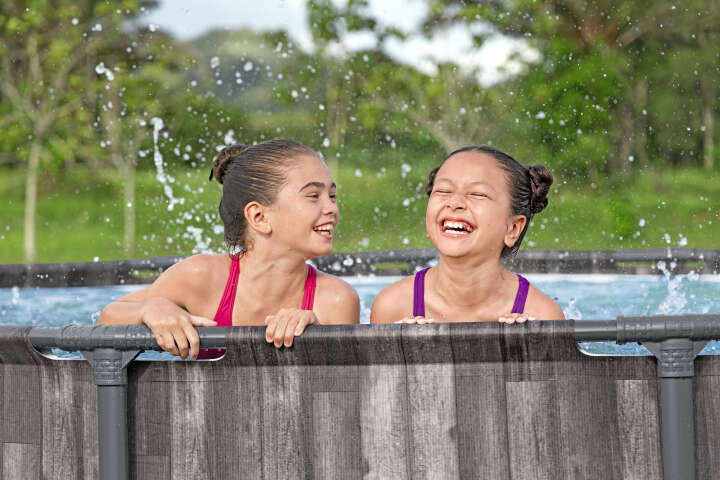 Bestway Steel Pro MAX™ Frame Pool Komplett-Set mit Filterpumpe rund 427 x 107 cm